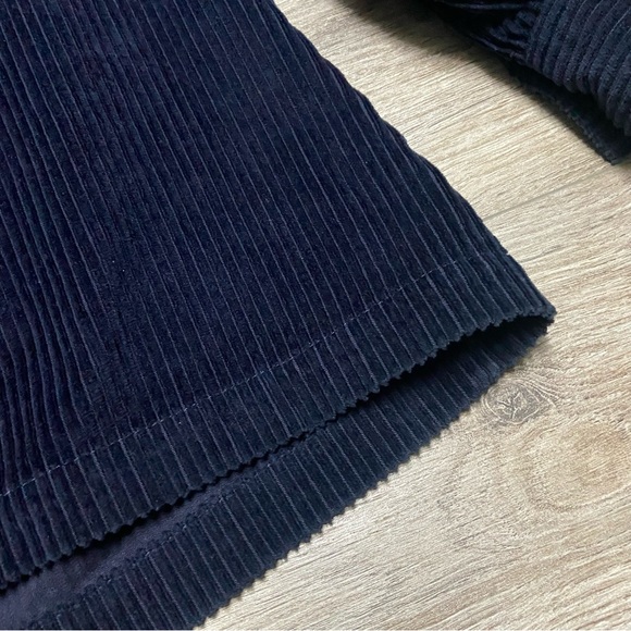 Vintage Corduroy Navy Blue Zip Up Shacket Oversized Baggy Jacket Streetwear Mens - Picture 4 of 16